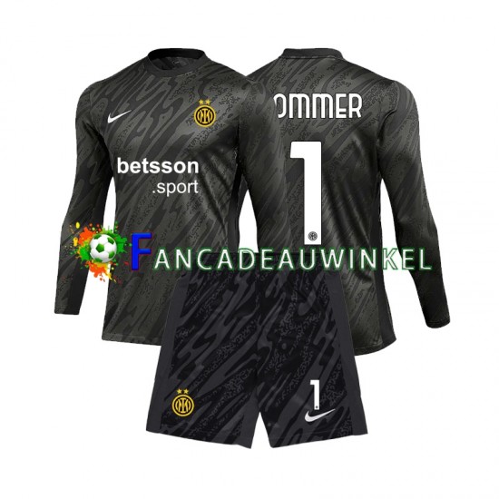 Inter Milan Wedstrijdshirt met Korting Yann Sommer 1 Keepersshirt 3rd Kind 2024-25 Lange Mouw