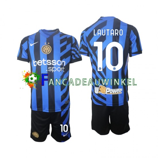 Inter Milan Wedstrijdshirt met Korting Lautaro 10 Thuis Kind 2024-25 Korte Mouw