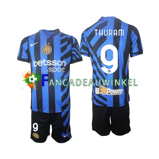 Inter Milan Wedstrijdshirt met Korting Marcus Thuram 9 Thuis Kind 2024-25 Korte Mouw