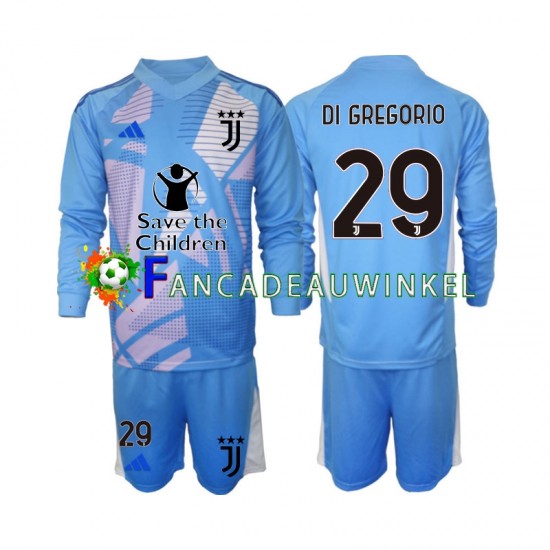 Juventus Wedstrijdshirt met Korting Michele Di Gregorio 29 Keepersshirt Vierde Kind 2024-25 Lange Mouw