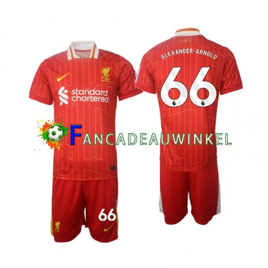 Liverpool Wedstrijdshirt met Korting Alexander-Arnold 66 Thuis Kind 2024-25 Korte Mouw