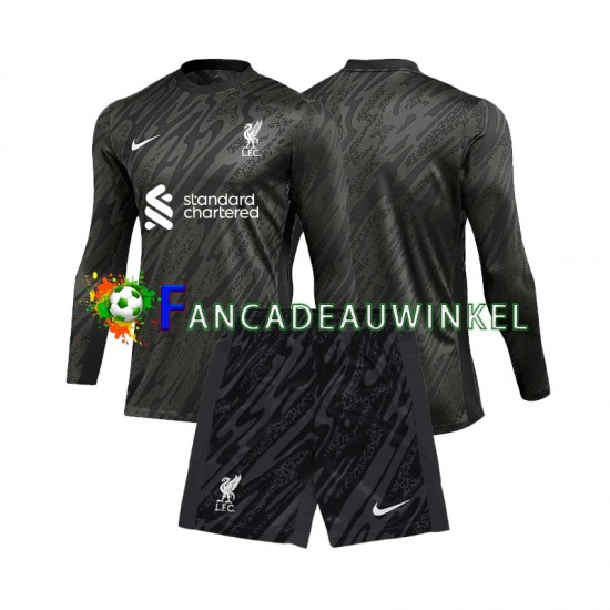 Liverpool Wedstrijdshirt met Korting Keepersshirt Thuis Kind 2024-25 Lange Mouw