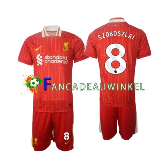 Liverpool Wedstrijdshirt met Korting Szoboszlai 8 Thuis Kind 2024-25 Korte Mouw