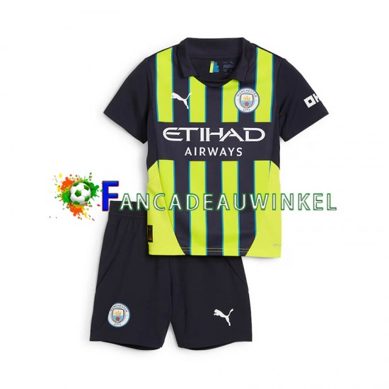 Manchester City Wedstrijdshirt met Korting Uit Kind 2024-25 Korte Mouw