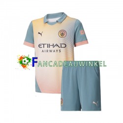 Manchester City Wedstrijdshirt met Korting Vierde Kind 2024-25 Korte Mouw