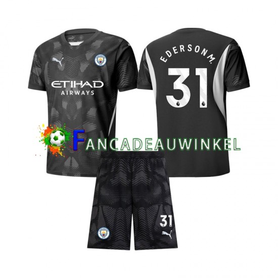 Manchester City Wedstrijdshirt met Korting Ederson Moraes 31 Keepersshirt Vierde Kind 2024-25 Korte Mouw