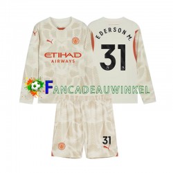 Manchester City Wedstrijdshirt met Korting Ederson Moraes 31 Keepersshirt 3rd Kind 2024-25 Lange Mouw