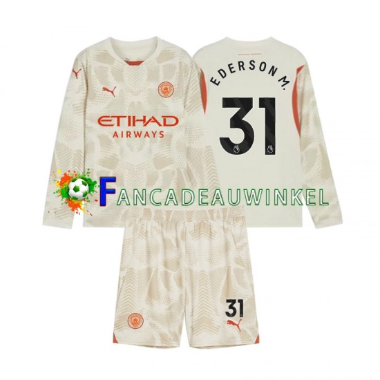 Manchester City Wedstrijdshirt met Korting Ederson Moraes 31 Keepersshirt 3rd Kind 2024-25 Lange Mouw