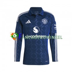 Manchester United Wedstrijdshirt met Korting Uit Heren 2024-25 Lange Mouw