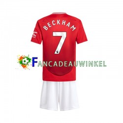 Manchester United Wedstrijdshirt met Korting Beckham 7 Thuis Kind 2024-25 Korte Mouw