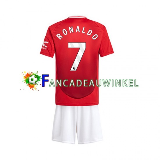 Manchester United Wedstrijdshirt met Korting Cristiano Ronaldo 7 Thuis Kind 2024-25 Korte Mouw