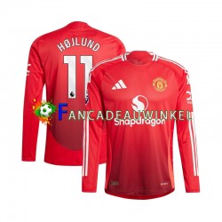 Manchester United Wedstrijdshirt met Korting Rasmus Hojlund 11 Thuis Heren 2024-25 Lange Mouw
