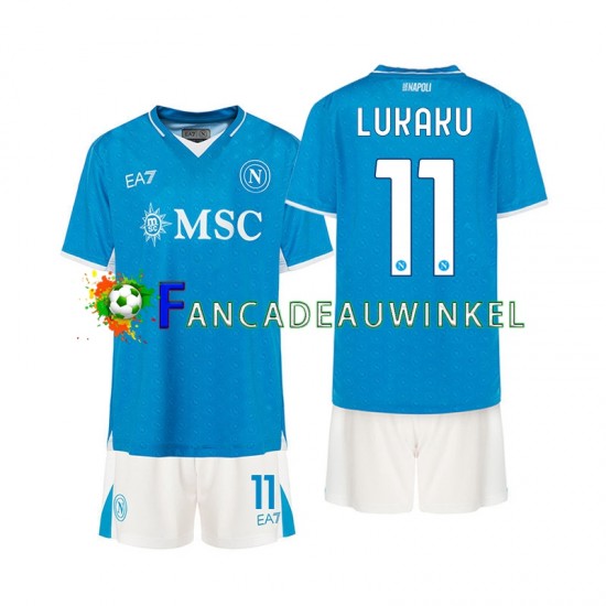 Napoli Wedstrijdshirt met Korting Lukaku 11 Thuis Kind 2024-25 Korte Mouw