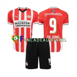PSV Eindhoven Wedstrijdshirt met Korting DE JONG 9 Thuis Kind 2024-25 Korte Mouw