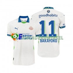 PSV Eindhoven Wedstrijdshirt met Korting Johan Bakayoko 11 Uit Heren 2024-25 Korte Mouw