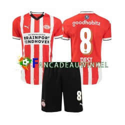 PSV Eindhoven Wedstrijdshirt met Korting Sergino Dest 8 Thuis Kind 2024-25 Korte Mouw