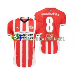 PSV Eindhoven Wedstrijdshirt met Korting Sergino Dest 8 Thuis Heren 2024-25 Korte Mouw