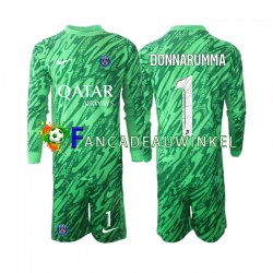 Paris Saint-Germain Wedstrijdshirt met Korting Gianluigi Donnarumma 1 Keepersshirt Uit Kind 2024-25 Lange Mouw