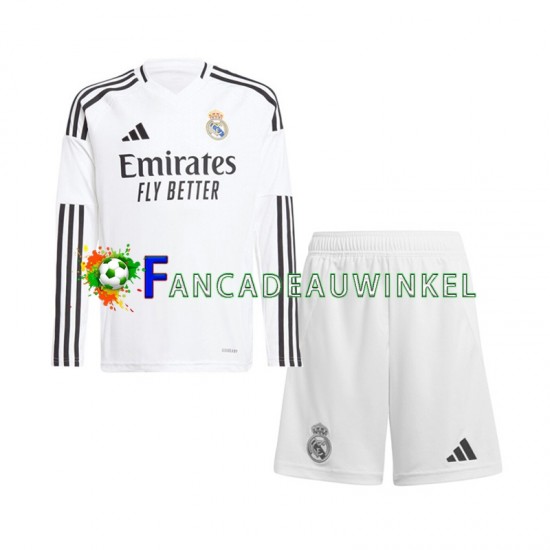 Real Madrid Wedstrijdshirt met Korting Thuis Kind 2024-25 Lange Mouw