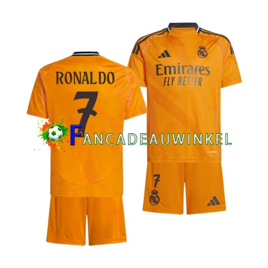 Real Madrid Wedstrijdshirt met Korting Cristiano Ronaldo 7 Uit Kind 2024-25 Korte Mouw