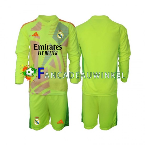 Real Madrid Wedstrijdshirt met Korting Keepersshirt Vierde Kind 2024-25 Lange Mouw