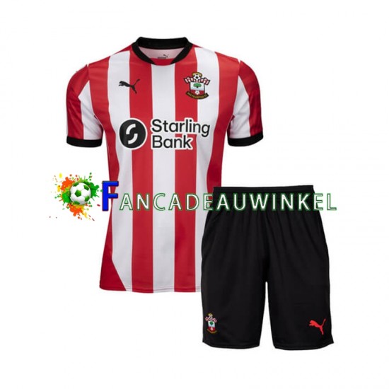 Southampton Wedstrijdshirt met Korting Thuis Kind 2024-25 Korte Mouw