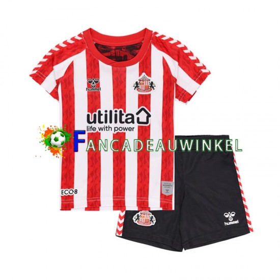 Wedstrijdshirt met Korting Sunderland Thuis Kind 2024-25 Korte Mouw