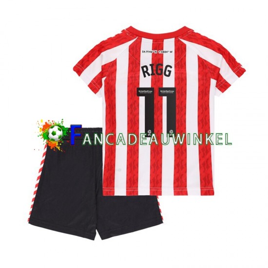 Wedstrijdshirt met Korting Sunderland Chris Rigg 11 Thuis Kind 2024-25 Korte Mouw