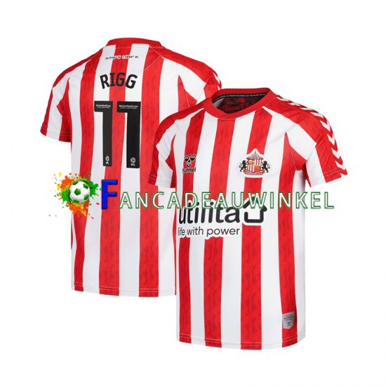 Wedstrijdshirt met Korting Sunderland Chris Rigg 11 Thuis Heren 2024-25 Korte Mouw
