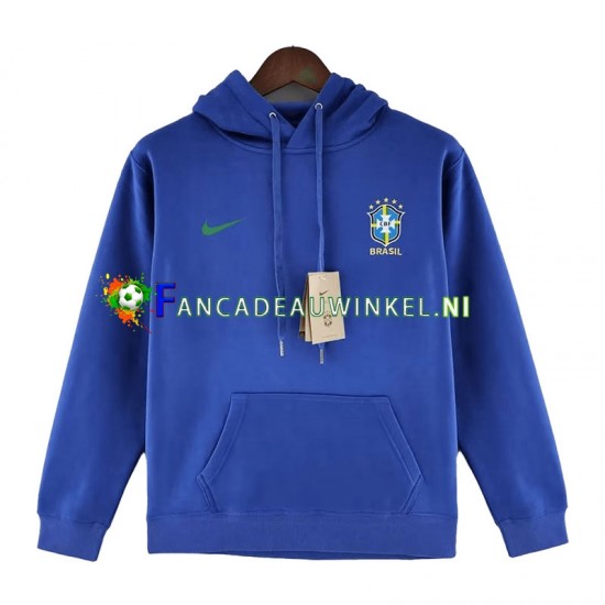 Brazilië Blauw Heren Capuchon met koord Hoodie 2022-23