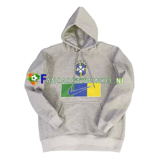 Brazilië Grijs Heren Capuchon met koord Hoodie 2022-23