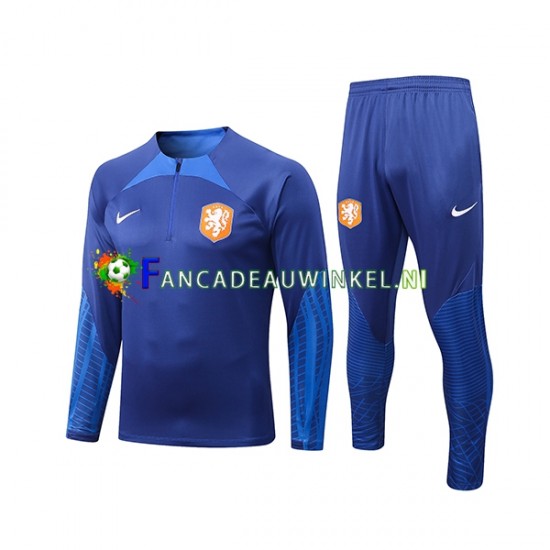 Nederland Blauw Sweatshirts Pak 2022-23