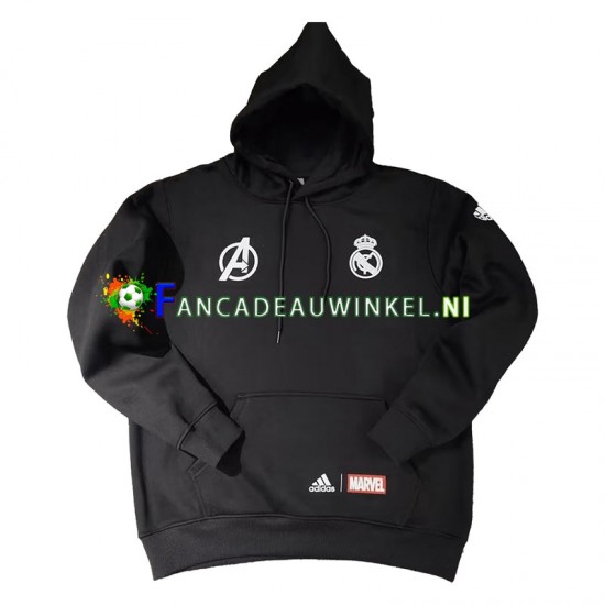 Real Madrid Zwart Heren Capuchon met koord Hoodie 2022-23