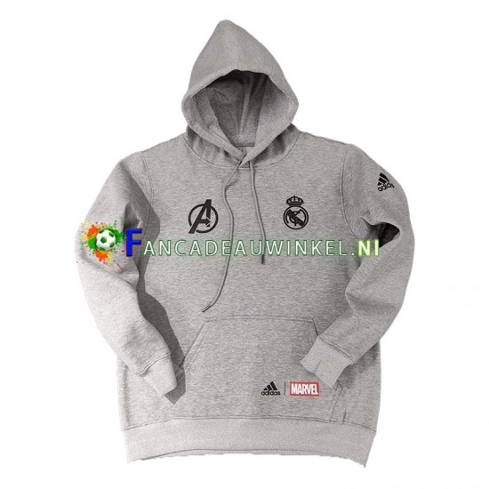 Real Madrid Grijs Heren Capuchon met koord Hoodie 2022-23