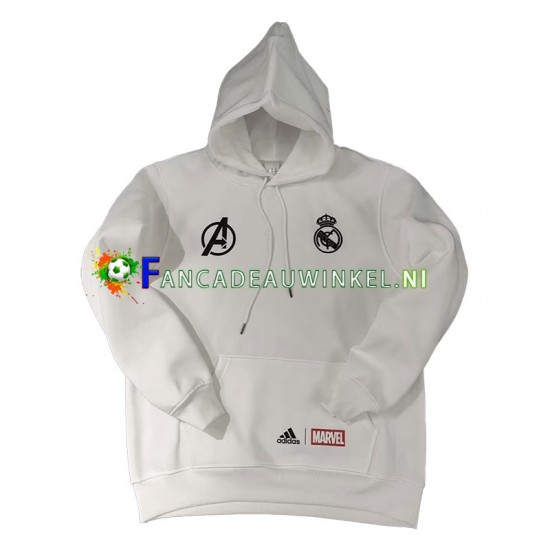 Real Madrid Wit Heren Capuchon met koord Hoodie 2022-23