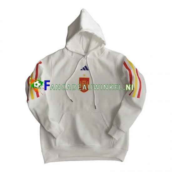 Spanje Wit Heren Capuchon met koord Hoodie 2022-23