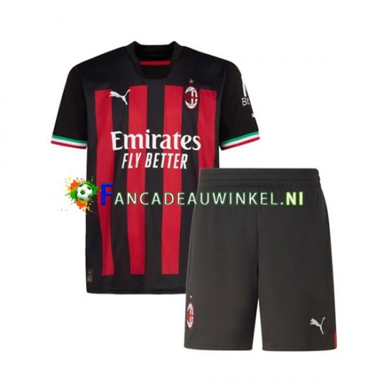 AC Milan Wedstrijdshirt met Korting Thuis Kind 2022-23 Korte Mouw