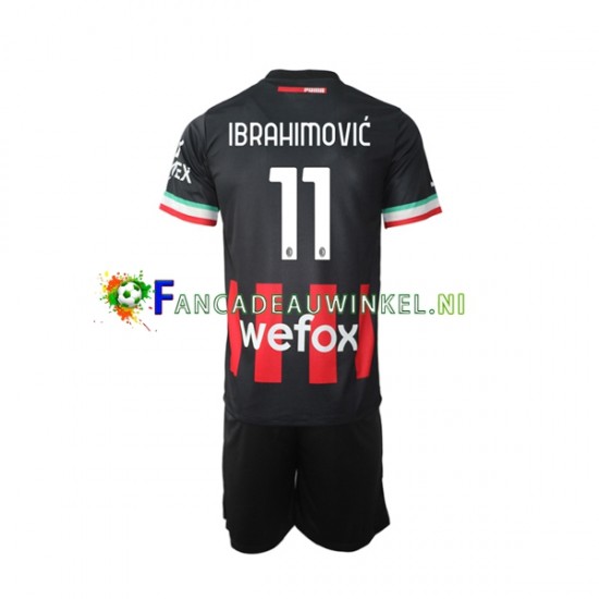 AC Milan Wedstrijdshirt met Korting Ibrahimovic 11 Thuis Kind 2022-23 Korte Mouw