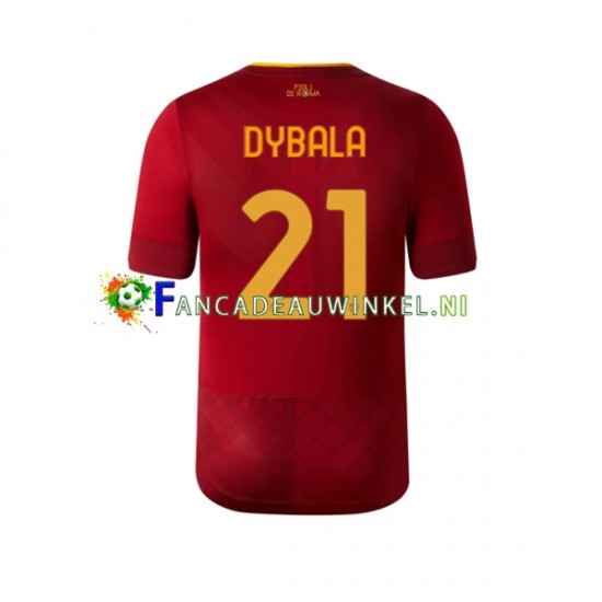 AS Roma Wedstrijdshirt met Korting Dybala 21 Thuis Heren 2022-23 Korte Mouw