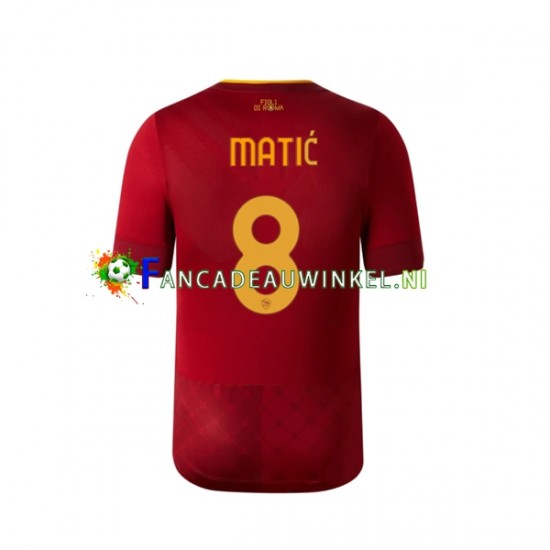 AS Roma Wedstrijdshirt met Korting Matic 8 Thuis Heren 2022-23 Korte Mouw