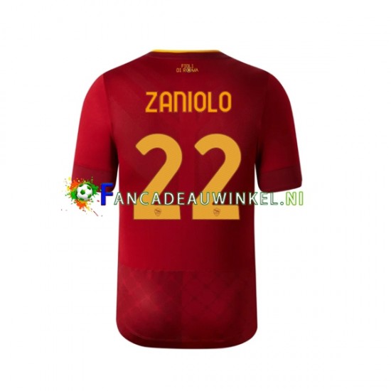 AS Roma Wedstrijdshirt met Korting Zaniolo 22 Thuis Heren 2022-23 Korte Mouw