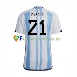 Argentinië Wedstrijdshirt met Korting Dybala 21 Thuis Heren WK 2022 Korte Mouw