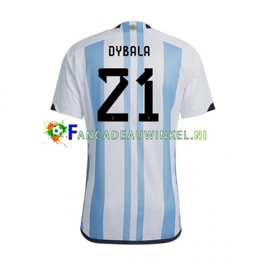 Argentinië Wedstrijdshirt met Korting Dybala 21 Thuis Heren WK 2022 Korte Mouw