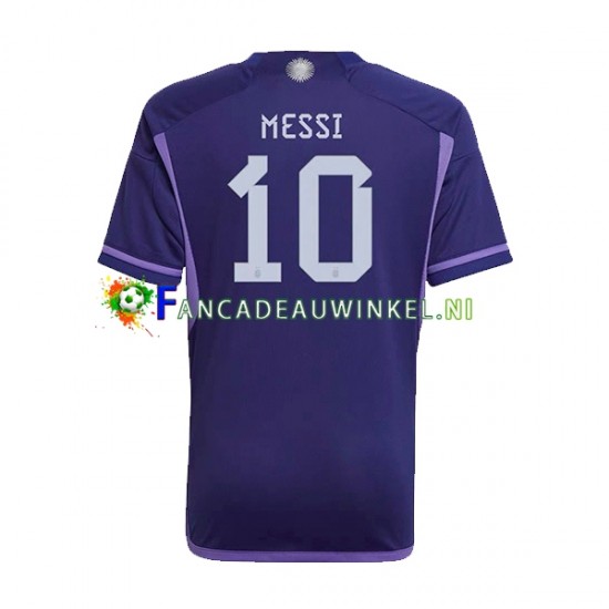 Argentinië Wedstrijdshirt met Korting Lionel Messi 10 Uit Heren WK 2022 Korte Mouw