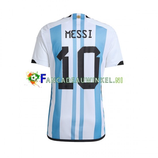 Argentinië Wedstrijdshirt met Korting Lionel Messi 10 Thuis Heren WK 2022 Korte Mouw