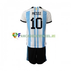 Argentinië Wedstrijdshirt met Korting Messi 10 Thuis Kind WK 2022 Korte Mouw