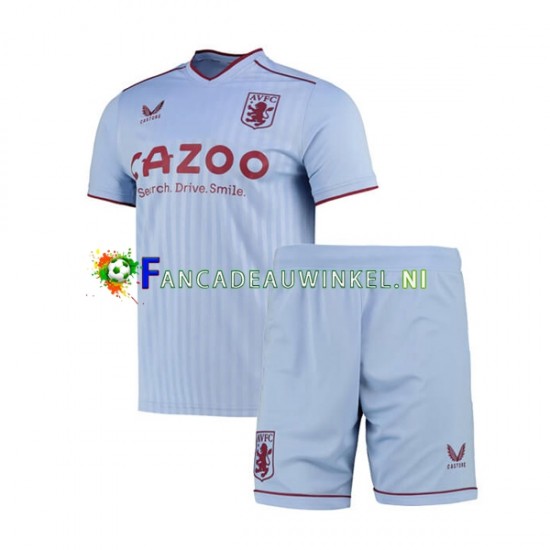 Aston Villa Wedstrijdshirt met Korting Uit Kind 2022-23 Korte Mouw