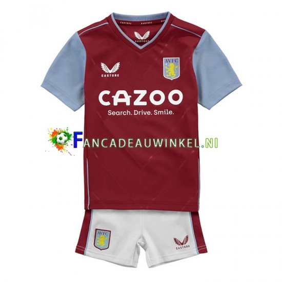 Aston Villa Wedstrijdshirt met Korting Thuis Kind 2022-23 Korte Mouw