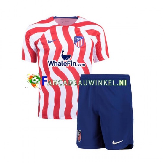 Atlético Madrid Wedstrijdshirt met Korting Thuis Kind 2022-23 Korte Mouw