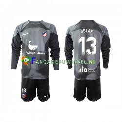Atlético Madrid Wedstrijdshirt met Korting Jan Oblak 13 Keepersshirt Uit Kind 2022-23 Lange Mouw